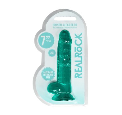 Silikonowe zielone dildo z mocną przyssawką 19 cm